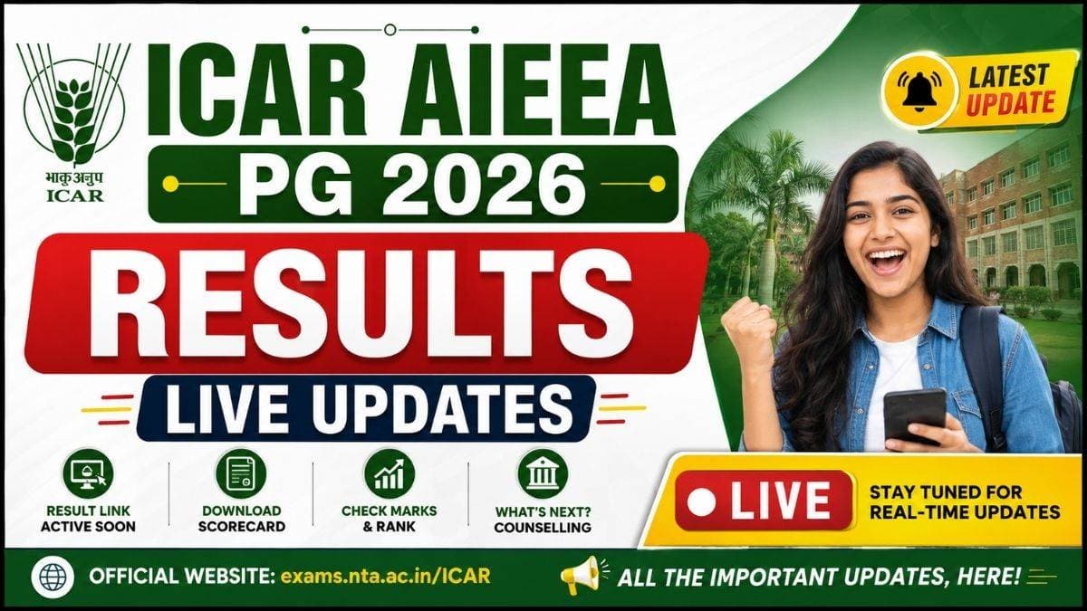 ICAR AIEEA PG 2026 Round 3 Seat Allotment Result Released
