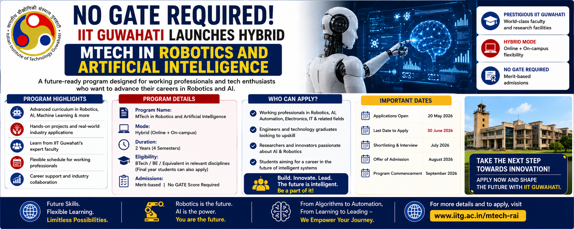 No GATE Required: IIT Guwahati Launches Hybrid MTech In Robotics And Artificial Intelligence