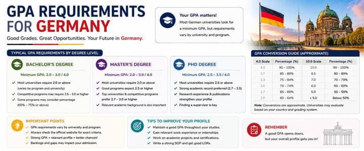 GPA Requirements for Germany: Minimum GPA, German Grade Conversion and Admission Chances