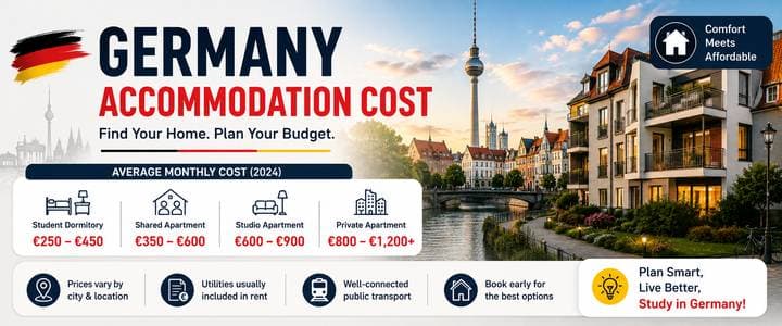 Germany Accommodation Cost: Student Rent, Deposits, Utilities, and City-Wise Budget