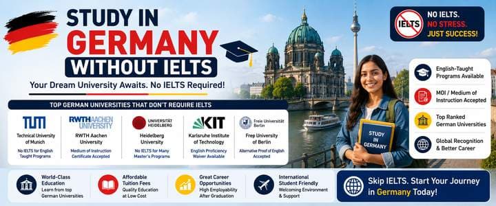 Germany Without IELTS: Universities, Alternatives, MOI, and Visa Requirements