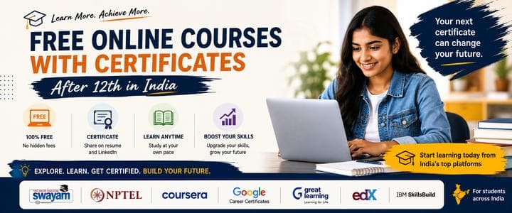 Free Online Courses with Certificates After 12th