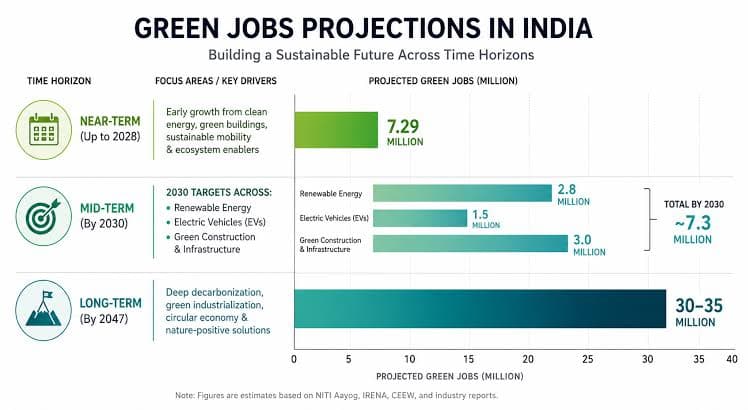 India's Green Economy Could Support 1.3 Crore Jobs by 2035