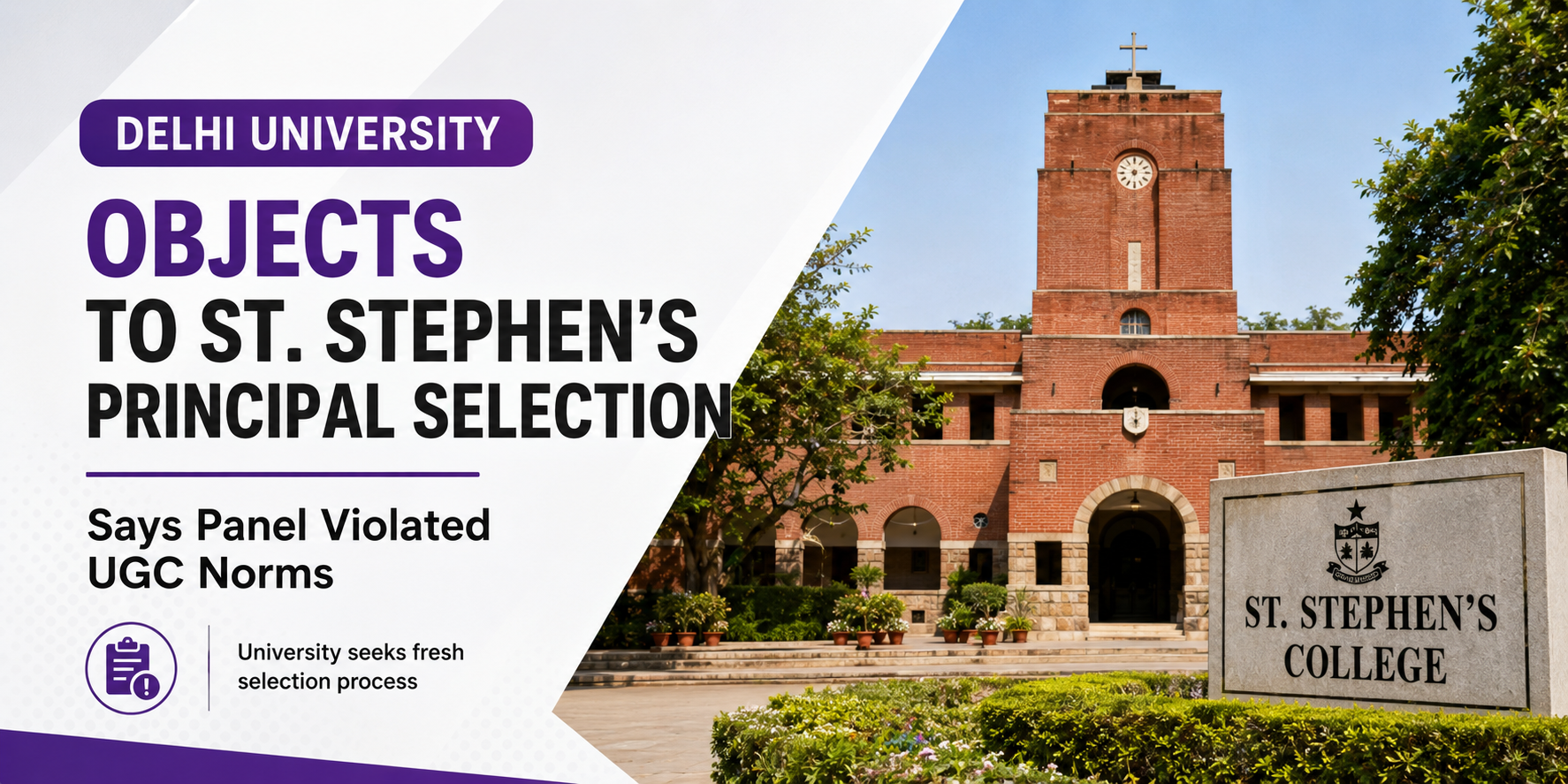 Delhi University Objects To St. Stephen’s Principal Selection, Says Panel Violated UGC Norms