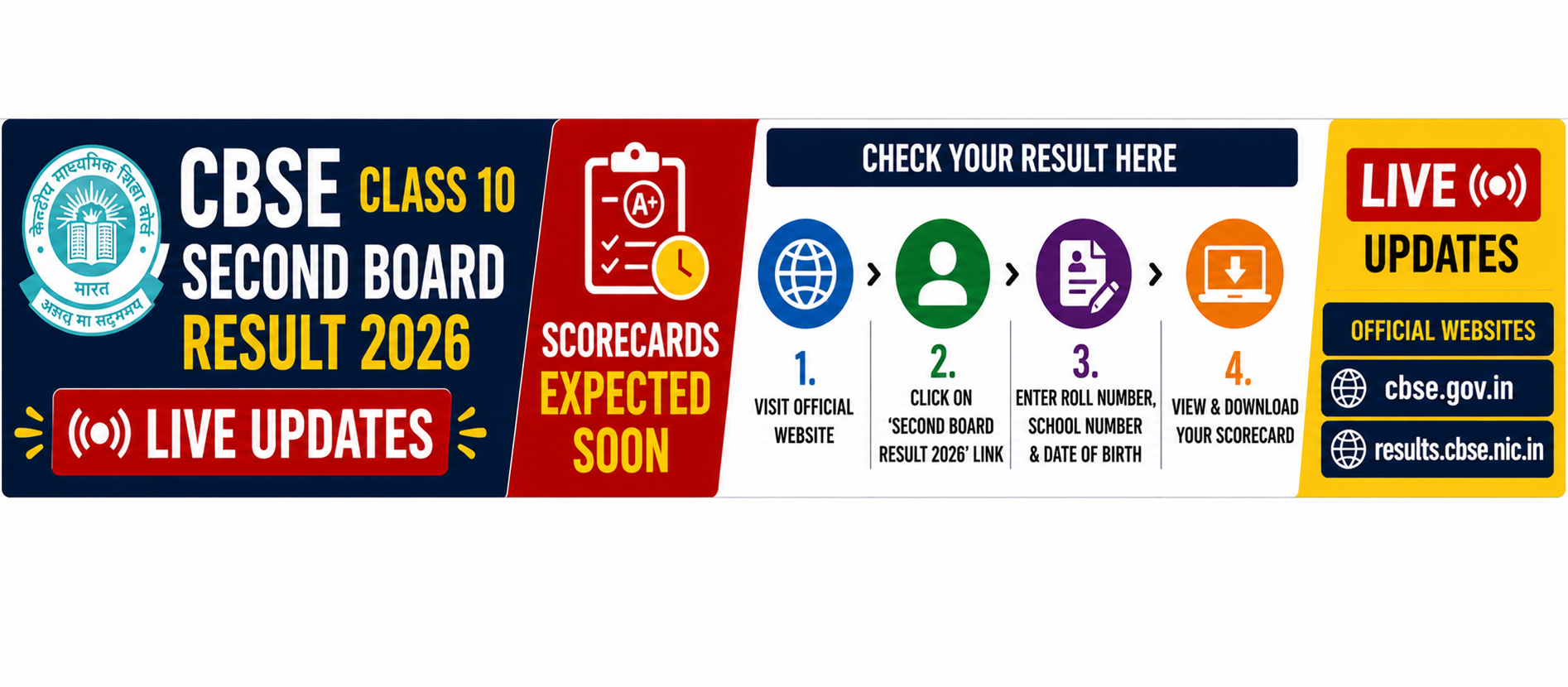 CBSE Class 10 Second Board Result 2026 Live: Scorecards Expected Soon At Official Websites