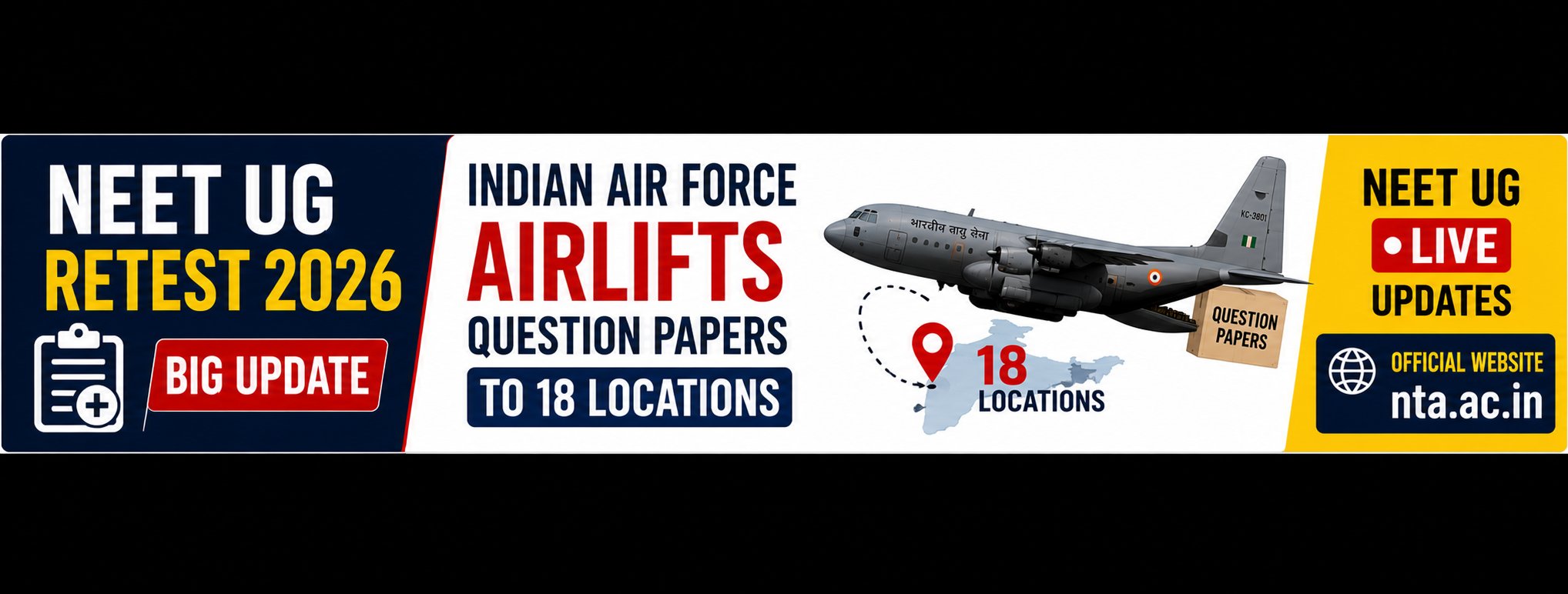 NEET UG Retest 2026: Indian Air Force Airlifts Question Papers To 18 Locations