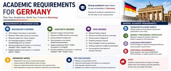Academic Requirements for Germany: Bachelor’s, Master’s and PhD Eligibility Guide
