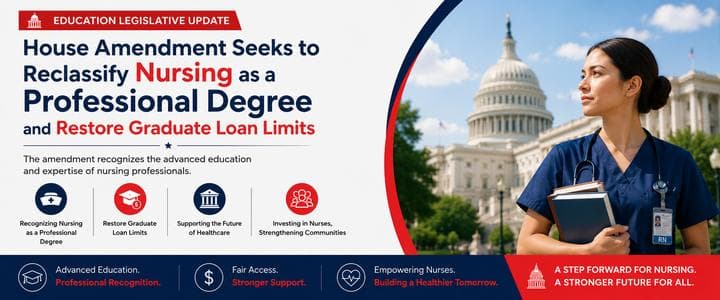 House Amendment Seeks to Reclassify Nursing as a Professional Degree and Restore Graduate Loan Limits