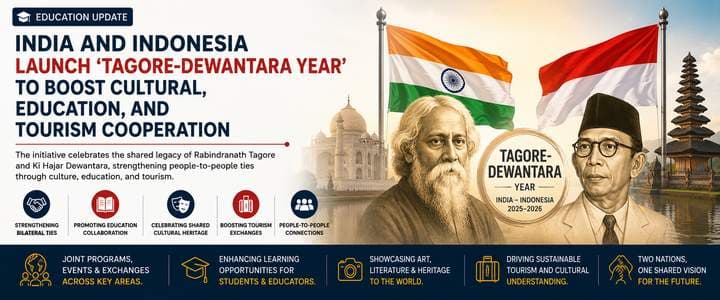 India and Indonesia Launch 'Tagore-Dewantara Year' to Boost Cultural, Education, and Tourism Cooperation